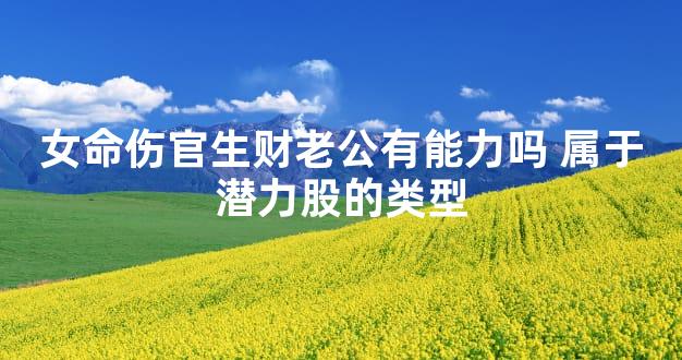 女命伤官生财老公有能力吗 属于潜力股的类型